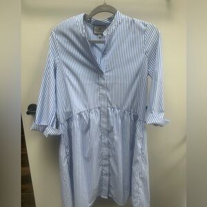 Tuckernuck Blue and White Striped Midi Dress